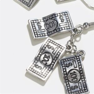 Dollar Bills Money Cash Wealth Earrings
